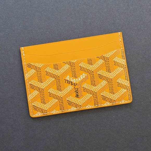 Goyard Yellow Card Holder Wallet
